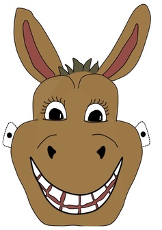 how to make a donkey mask with free printable template for kids