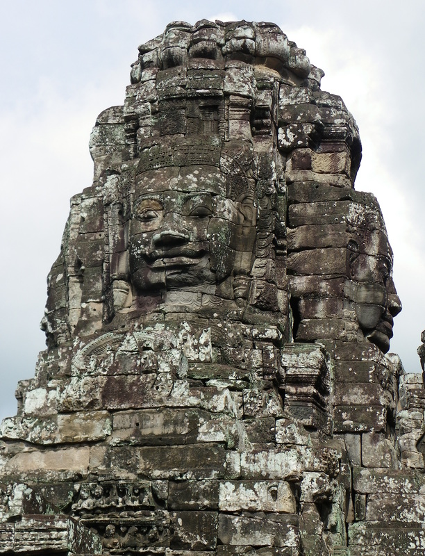 Cambodia Siem Reap Angkor Thom Bayon Complex Faces