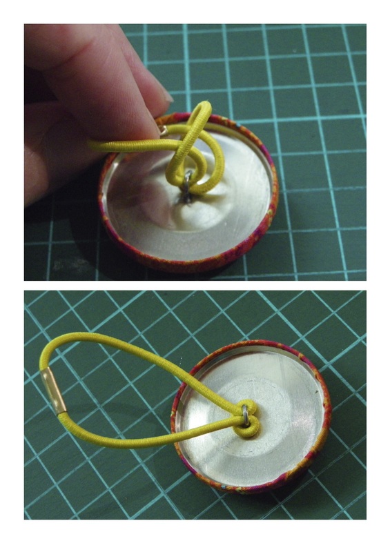 easy free craft material button covered hair ties