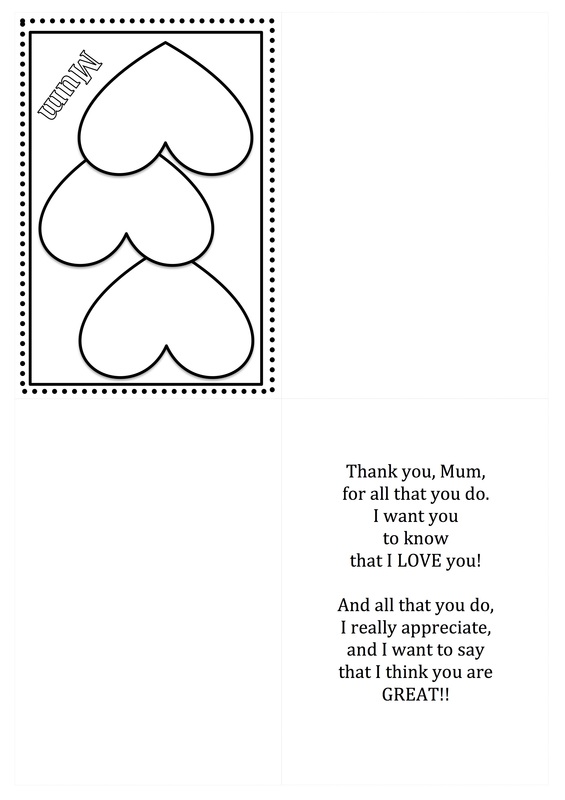 Free Printable Mothers Day Card Template for Kids