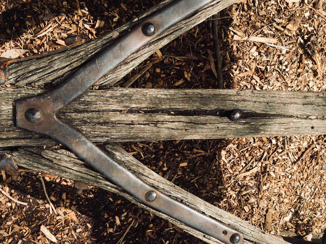 Old wooden cart, The Briars, Mount Martha, Victoria, Australia