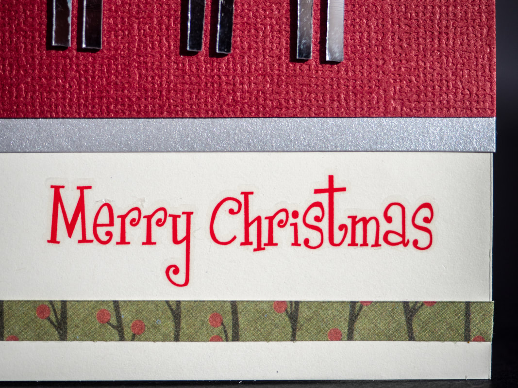 DIY craft Christmas card with reindeer embellisments.