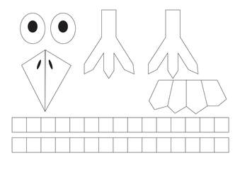 Printable Chicken Craft template for kids.
