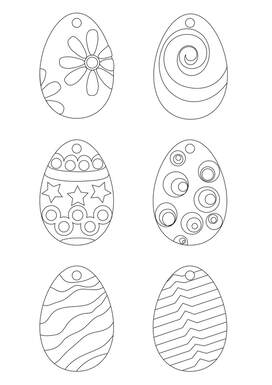 Easter Egg Colouring Craft for Kids. Free printable template and full instructions.