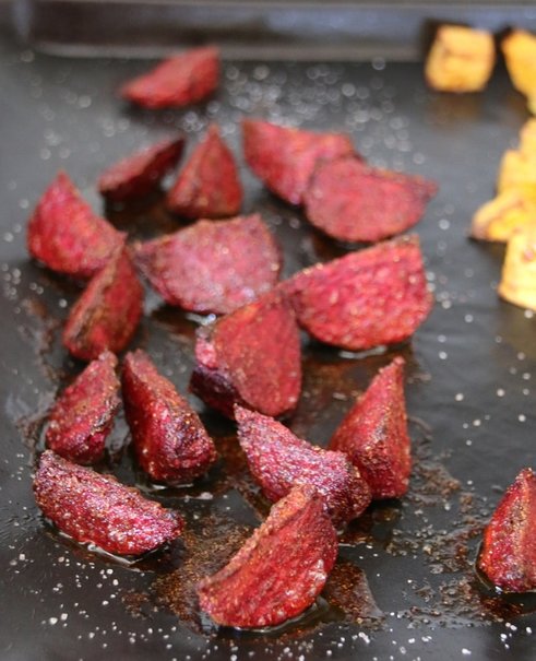 Roasted Beetroot Wedges, Gluten Free, Low Carb.