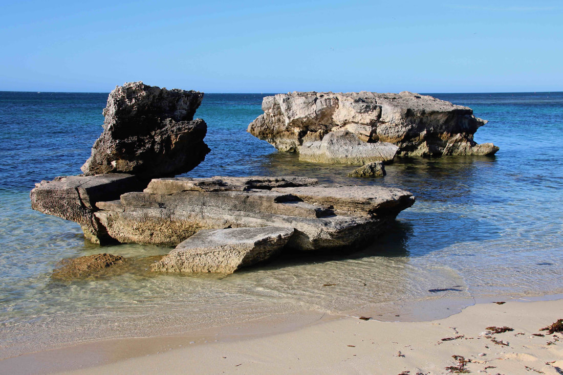 Catherine Bay, Rottnest Island, Western Australia. Limestone Formations.