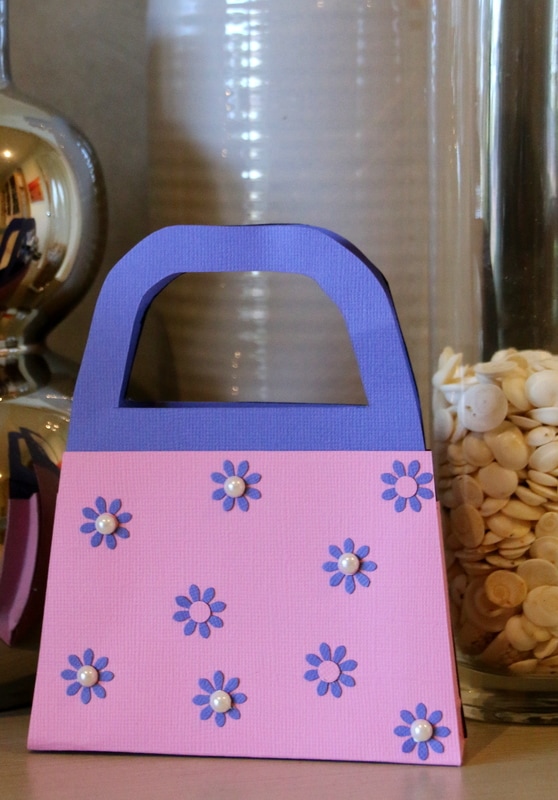 how to make a craft card handbag for party favours or gift bag