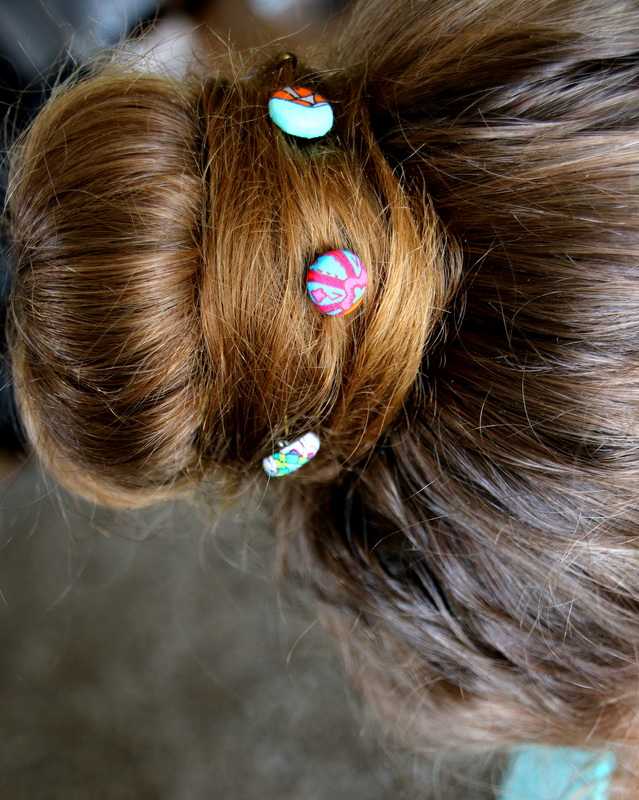 Easy to make hair pins craft.