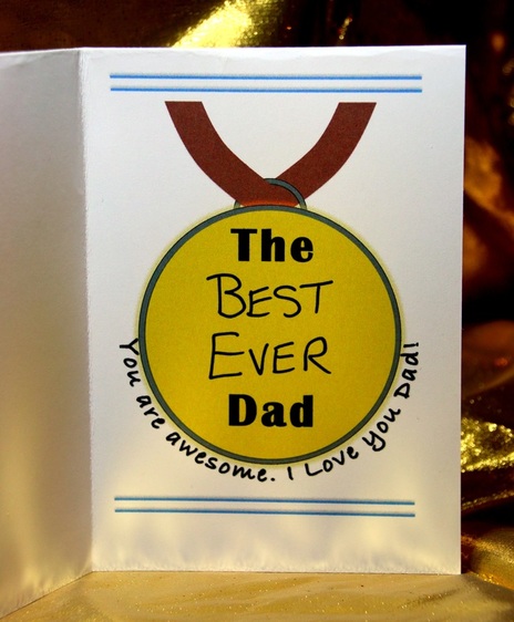 Printable Father's Day Card - Award Dad a medal . Free Craft Ideas for Kids.