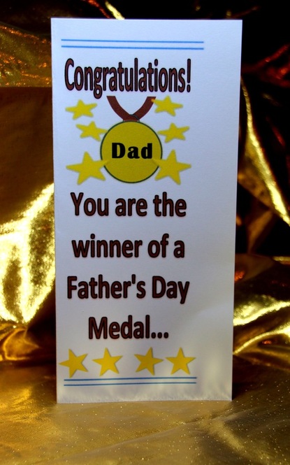 Printable Father's Day Card - Award Dad a medal . Free Craft Ideas for Kids.