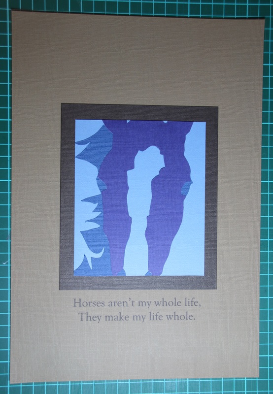 Horse Silhouette Card using Paper Layering. Printable template included.