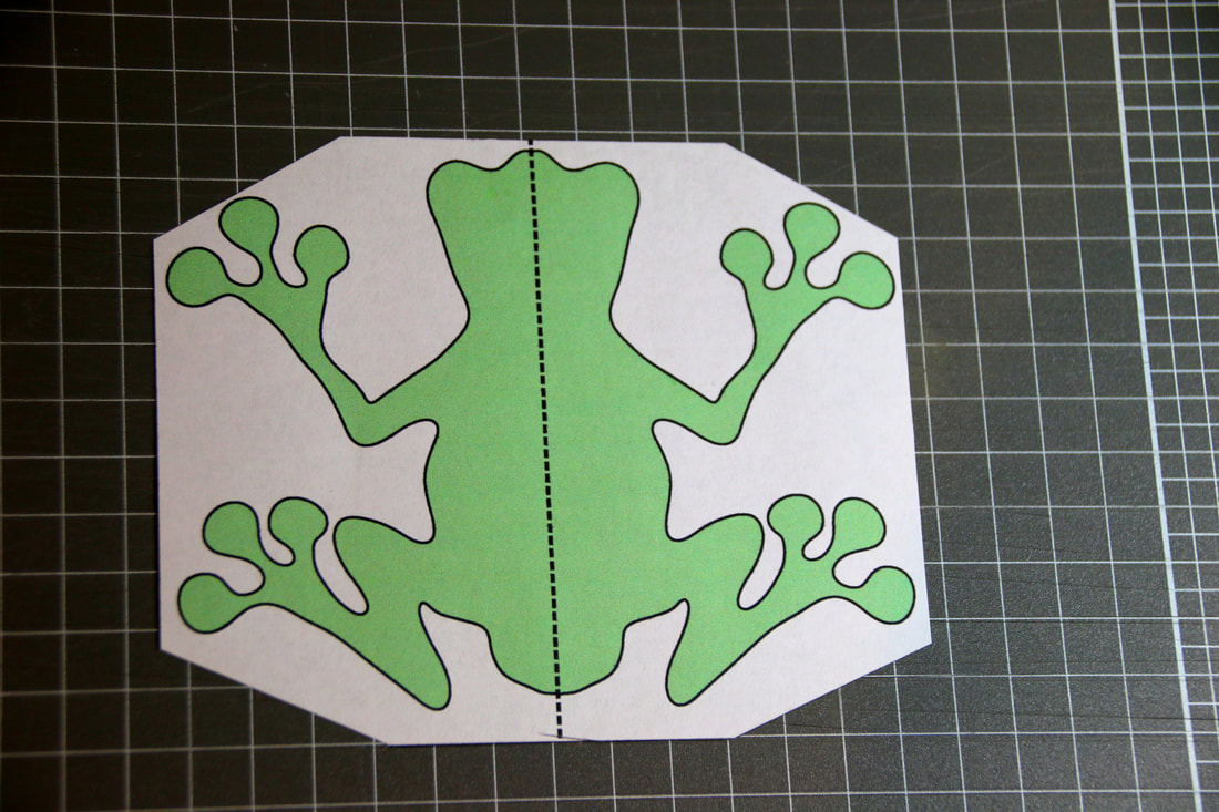 Paper frog race craft and activity for kids with free printable template.