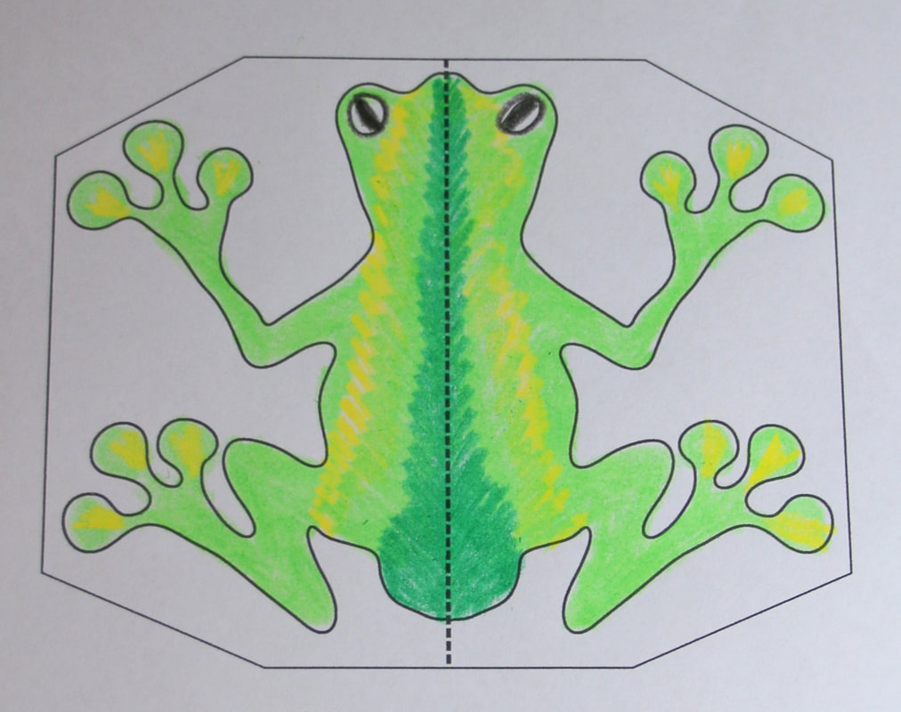 Paper frog race craft and activity for kids with free printable template.