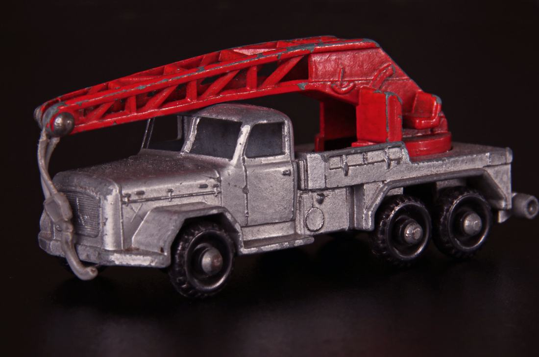 Metal toy crane truck.  Made in England by Lesney  ​