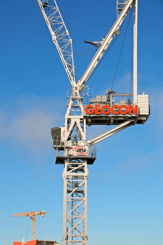 Industrial construction crane, building site, Canberra, Australia