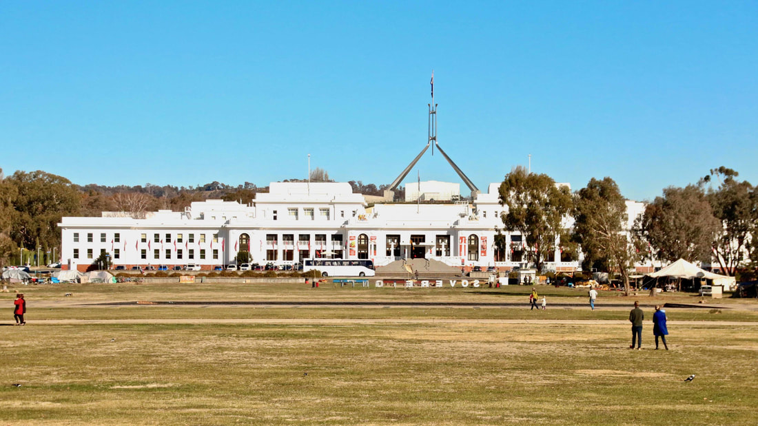 Old Parliament House, Australia, Australian Capital Territory. Aboriginal Tent Embassy.