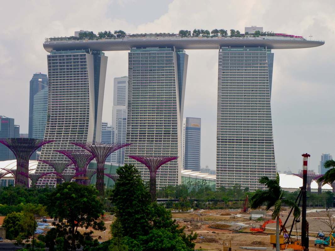Construction of Gardens by the Bay, Singapore.