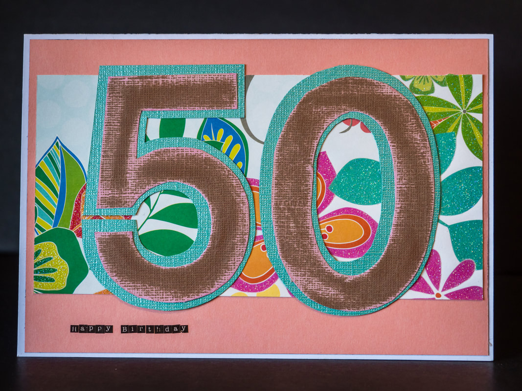 Make a 50 card using free downloadable templates.  Craft a card for a birthday or anniversary. 