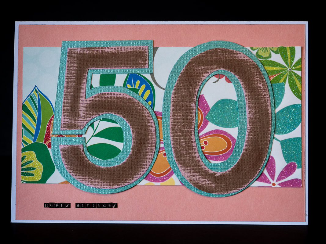 Make a 50 card using free downloadable templates.  Craft a card for a birthday or anniversary. 
