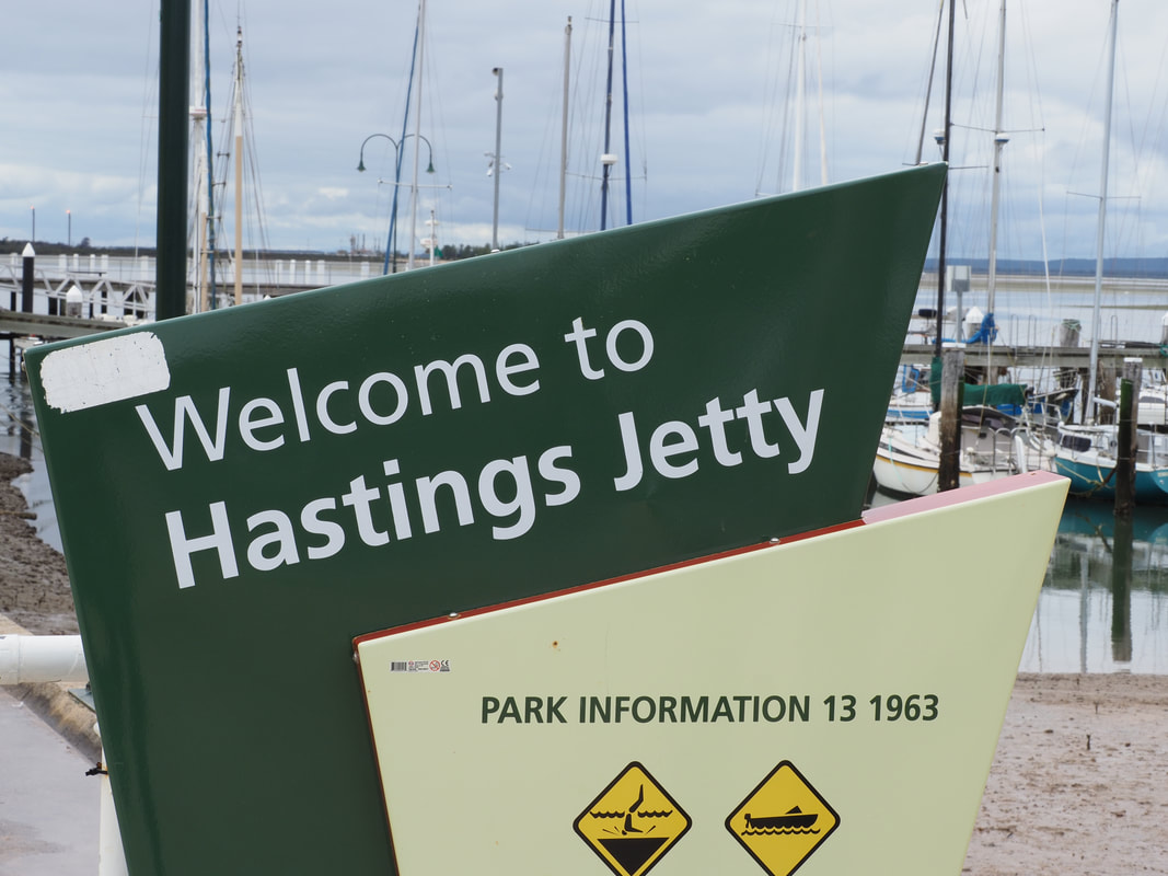 Hastings Jetty, Mornington Peninsula. Signage, Sign.
