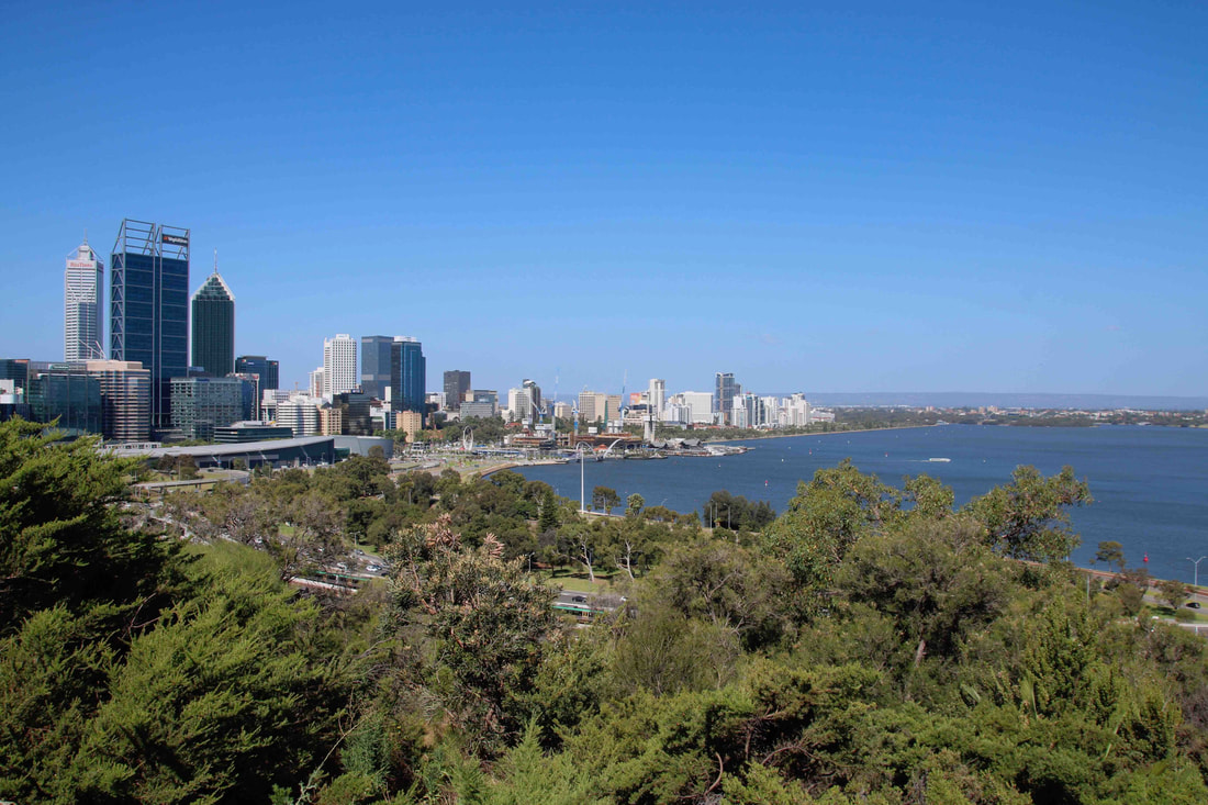 View of Perth City from Kings Park.