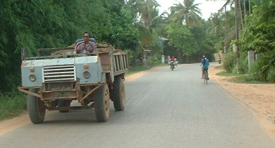 Truck carting dirt, Siem Reap, Cambodia 