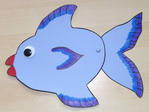 free preschooler craft with template for fish with moving tail