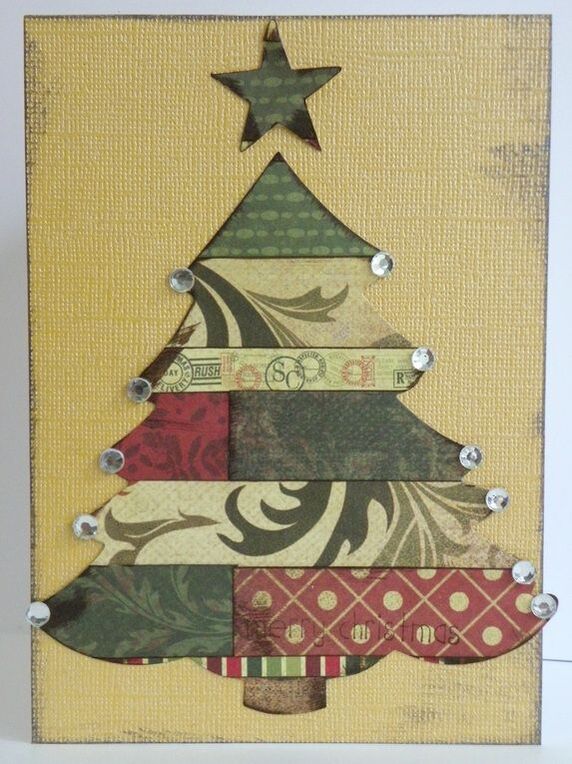 How to make decorative christmas tree cards - instructions for craft included