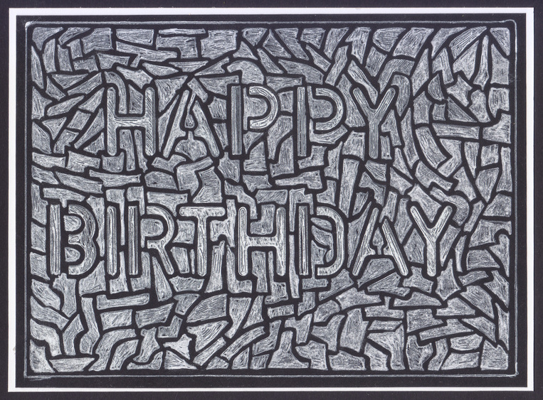 Happy Birthday Card. Hand drawn printable cards. Easy instructions.