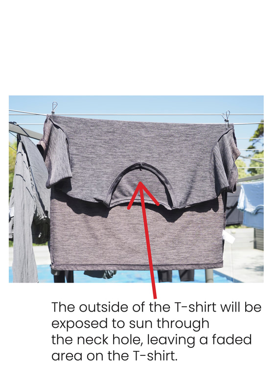 How to hang T-shirts on the clothes line to avoid sun fading